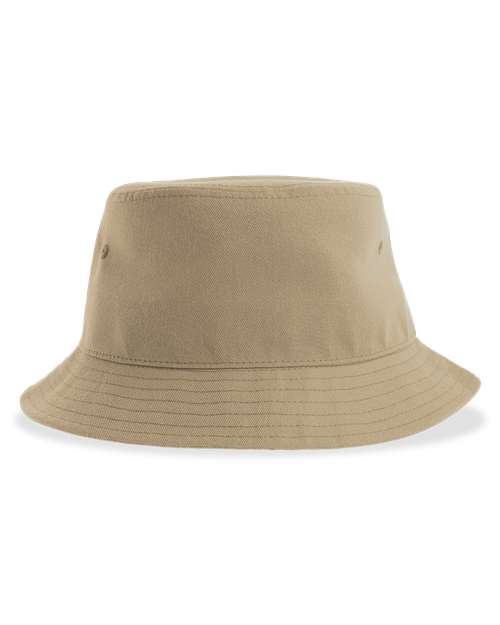 Khaki bucket hat back view