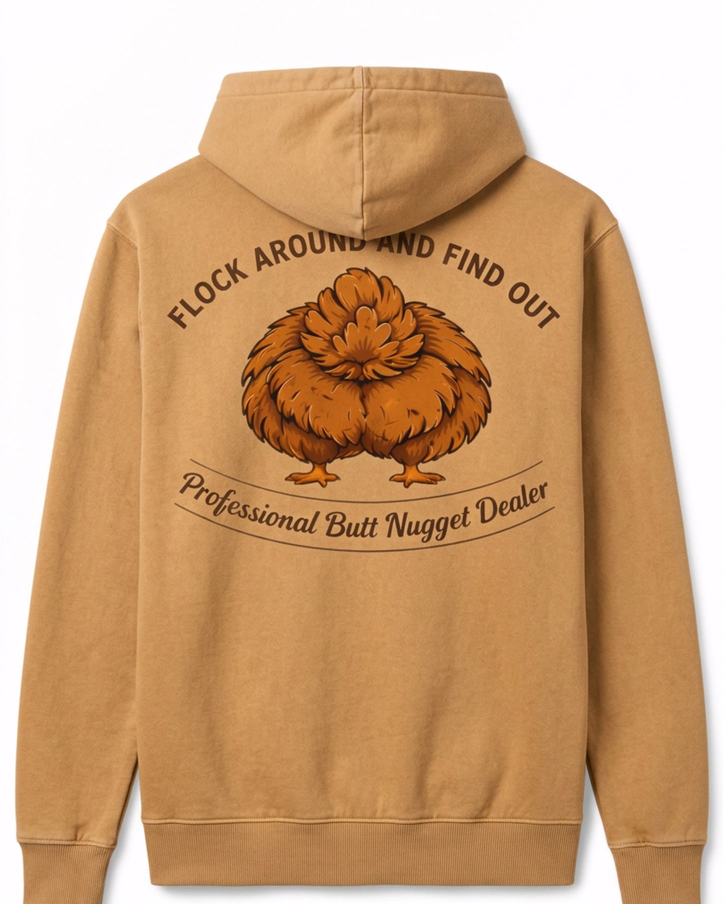 Caramel hoodie flat back