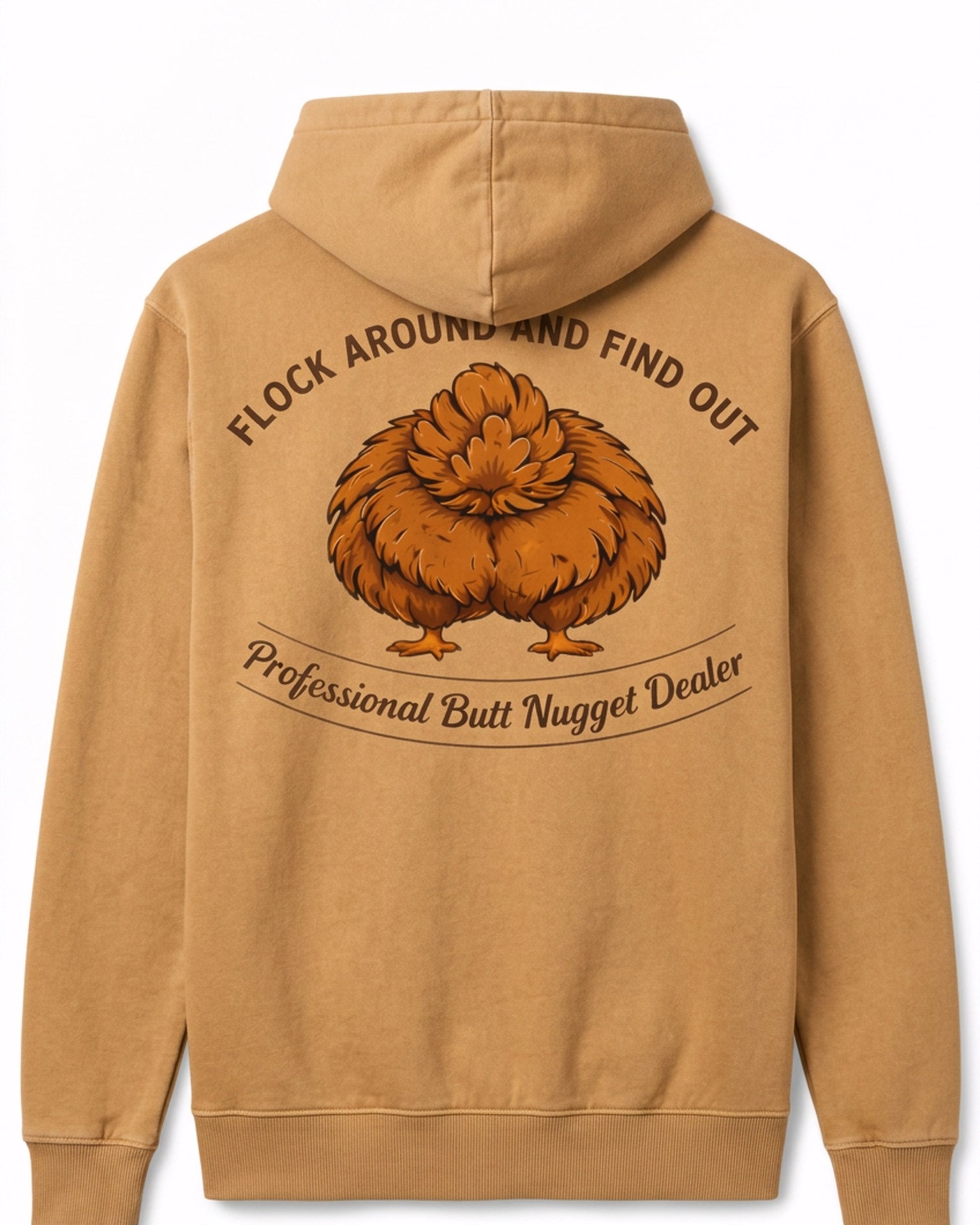 Caramel hoodie flat back