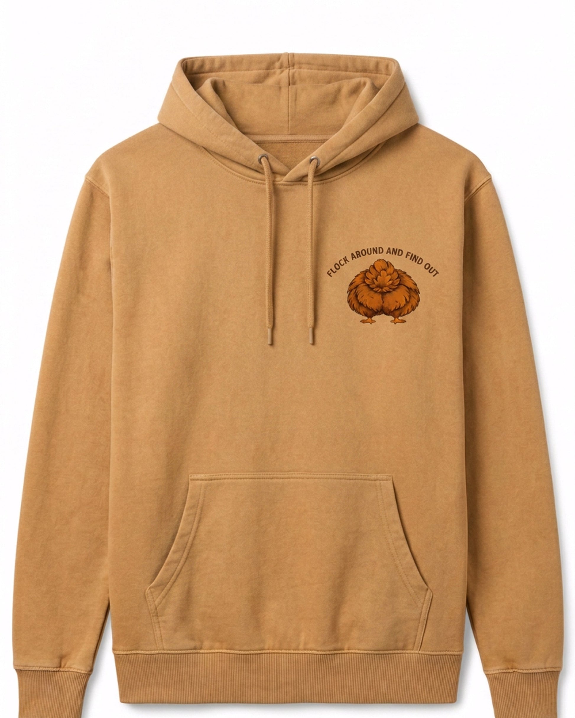 Caramel hoodie flat front